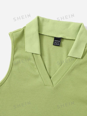 EZwear V-collar Solid Tank Top - Negative Apparel