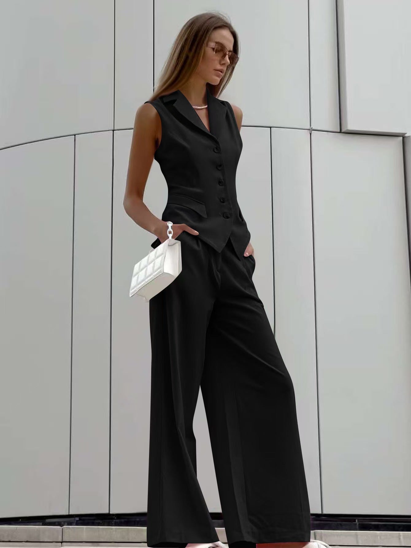 Fashion Casual Vest Vest Trousers Suit Women's Clothing - Negative Apparel