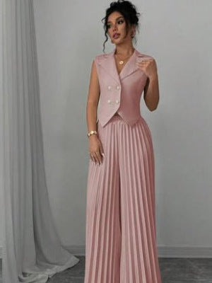 Fashion vest vest pleated skirt set women's clothing - Negative Apparel