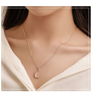 Fashionable and popular jewelry set, elegant diamond zircon necklace, earrings and ring combination set, bridal party accessories - Negative Apparel