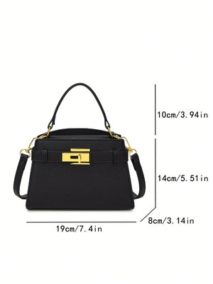 Fashionable High - End Litchi Grain Women's Handbag FD - Negative Apparel