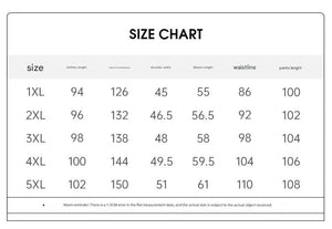 fattening plus size pajamas women's fashion loose printing long sexy loungewear multi - piece set 22122 - Negative Apparel