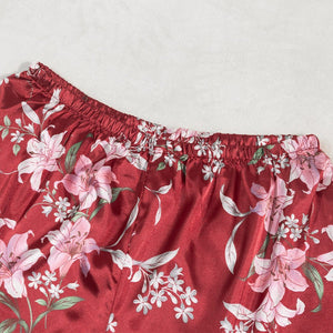 fattening plus size pajamas women's fashion loose printing long sexy loungewear multi - piece set 22122 - Negative Apparel