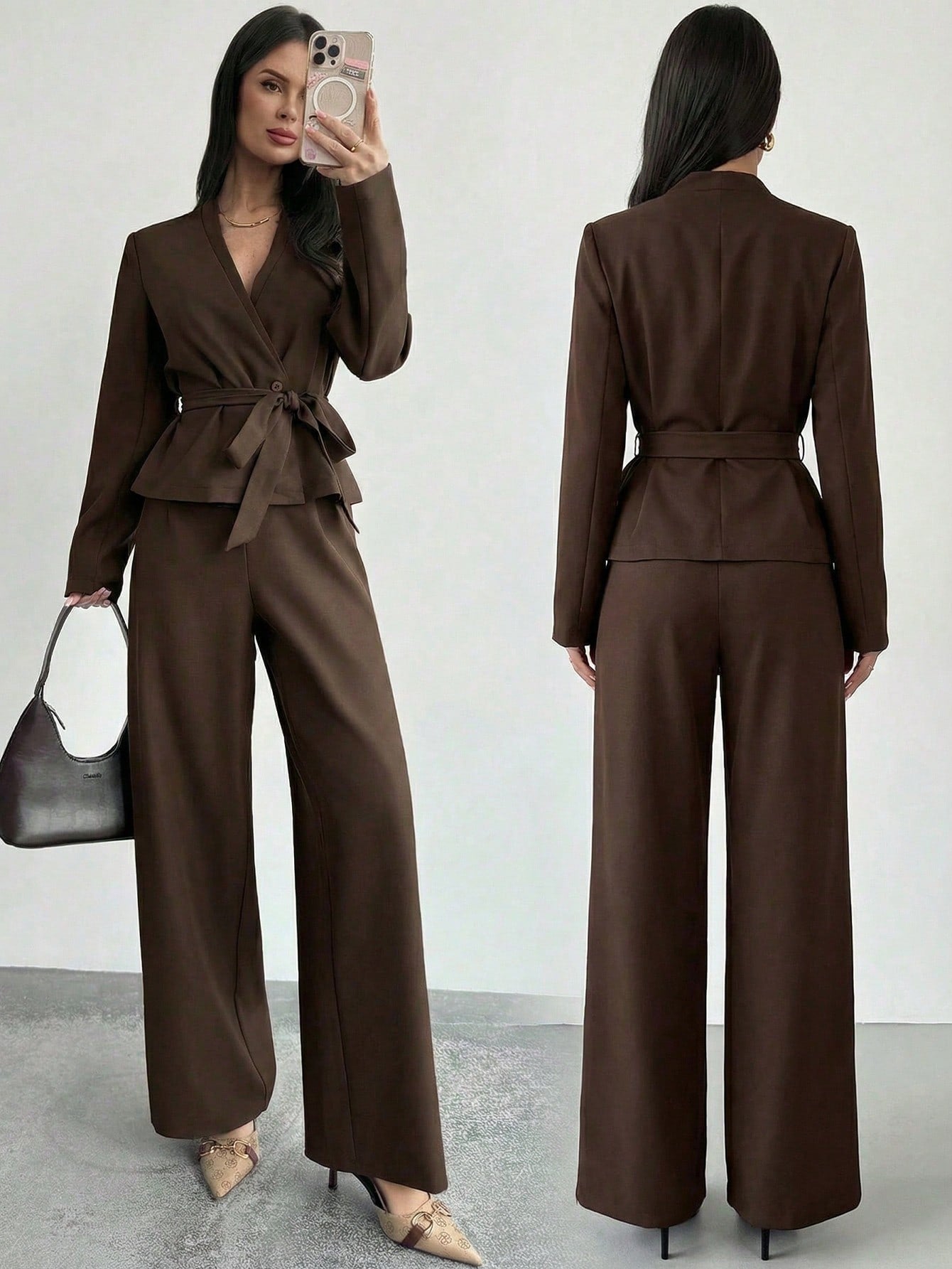 Firerie Women's Elegant Minimalist Daily Office Commute Suit FD - Negative Apparel