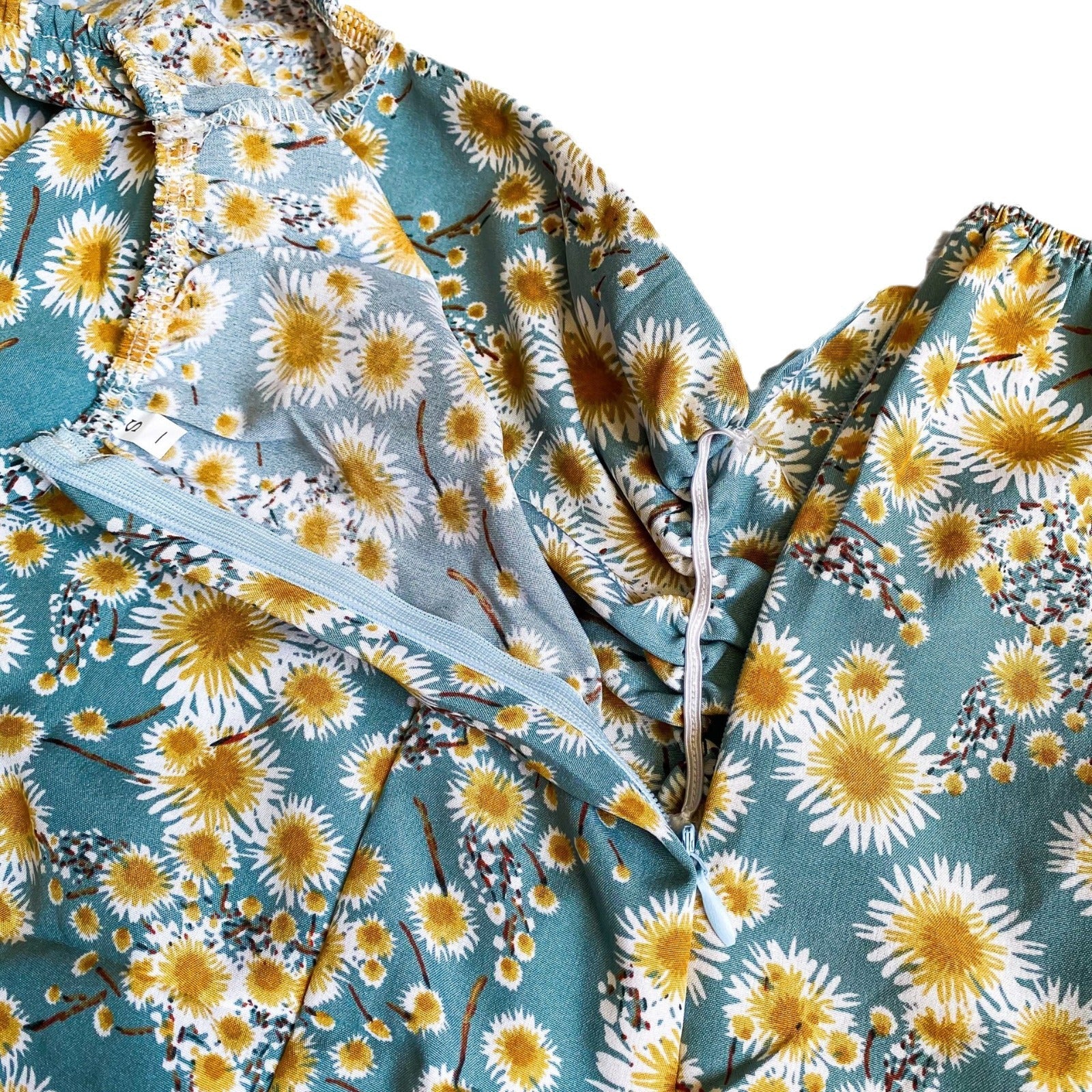 Floral chiffon dress women's summer new niche versatile lace - up primer short skirt short sleeve - Negative Apparel