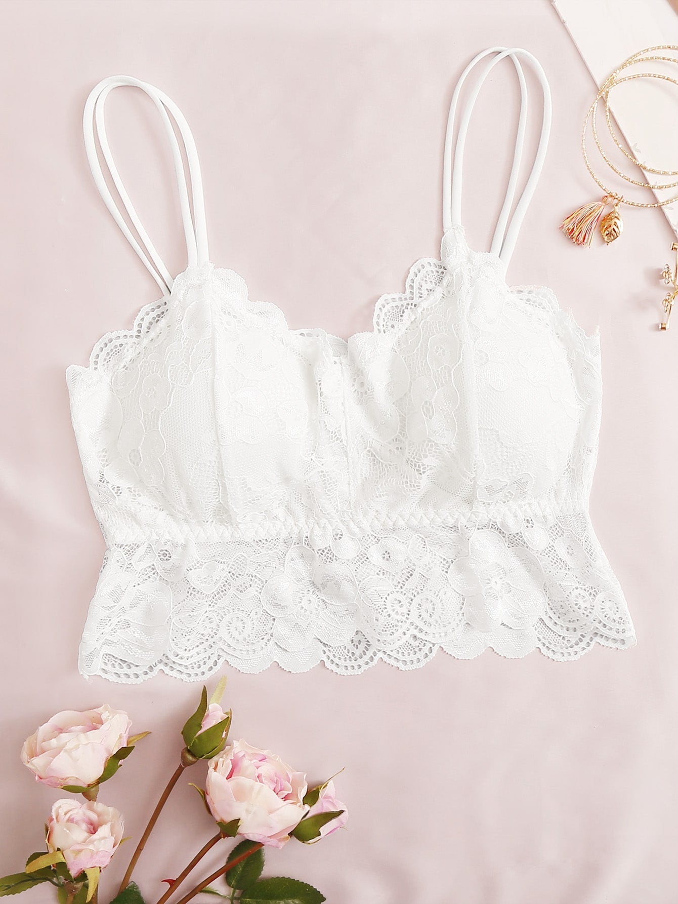Floral Lace Bralette Lingerie - Negative Apparel