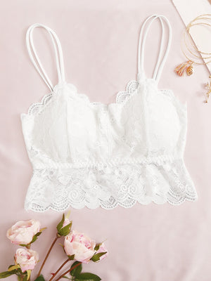 Floral Lace Bralette Lingerie - Negative Apparel