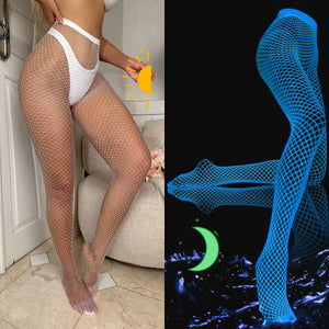 Fluorescent Nylon Romper Tights โ Sexy Nightclub Dance Wear, Foot - Stepping Socks - Negative Apparel