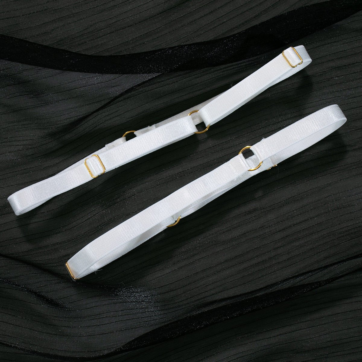 Fun three - piece set lace eyelash fishbone splicing with choker - Negative Apparel