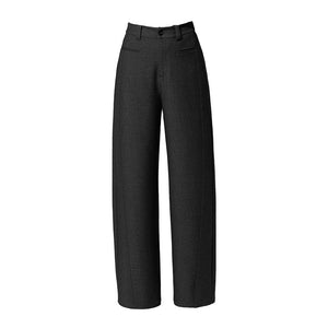 Gray suit pants old money wind pants women's early spring new acid ester Tencel loose straight wide - leg pants - Negative Apparel