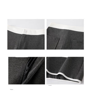hemming contrasting shorts women's summer women's clothing 24 new casual sports wide - leg pants hip - wrapped yoga slim - fit three - point pants - Negative Apparel