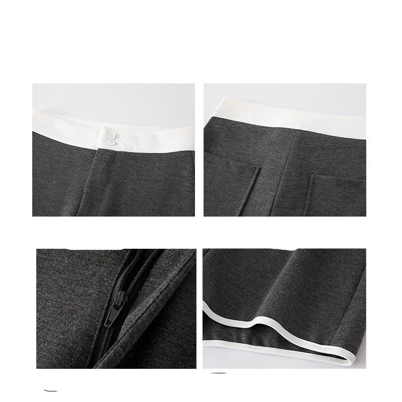 hemming contrasting shorts women's summer women's clothing 24 new casual sports wide - leg pants hip - wrapped yoga slim - fit three - point pants - Negative Apparel