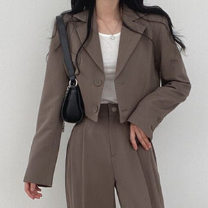 High - end small jacket office suit 2 pcs - Negative Apparel