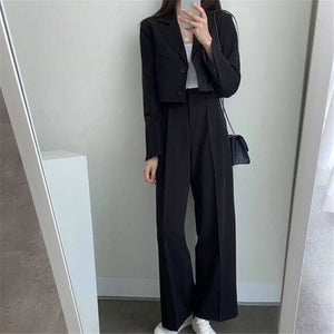 High - end small jacket office suit 2 pcs - Negative Apparel