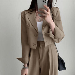 High - end small jacket office suit 2 pcs - Negative Apparel