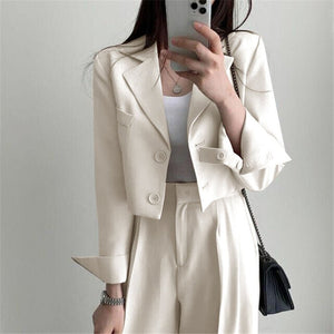 High - end small jacket office suit 2 pcs - Negative Apparel