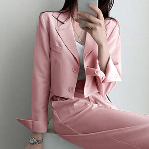 High - end small jacket office suit 2 pcs - Negative Apparel