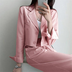 High - end small jacket office suit 2 pcs - Negative Apparel
