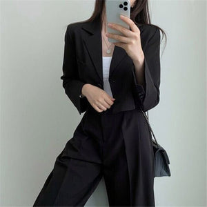 High - end small jacket office suit 2 pcs - Negative Apparel
