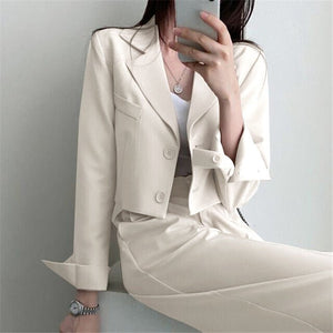 High - end small jacket office suit 2 pcs - Negative Apparel