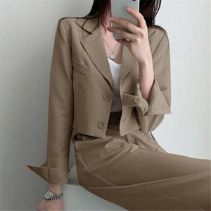 High - end small jacket office suit 2 pcs - Negative Apparel