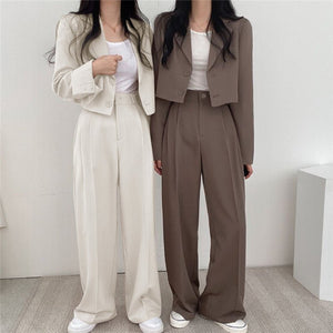 High - end small jacket office suit 2 pcs - Negative Apparel