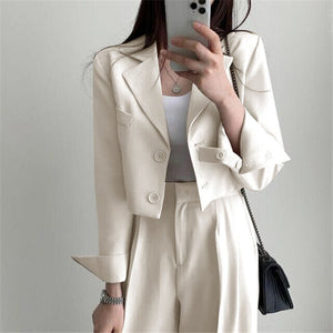 High - end small jacket office suit 2 pcs - Negative Apparel