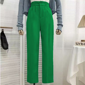 High waist drape casual wide leg suit pants for women - Negative Apparel