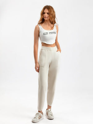 High waist knitted harem pants women loose slim carrot pants Korean style - Negative Apparel