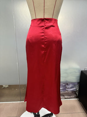 Hip fishtail skirt satin mid - length skirt - Negative Apparel