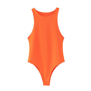 Ins style sexy tight - fitting vest female sleeveless bodysuit - Negative Apparel