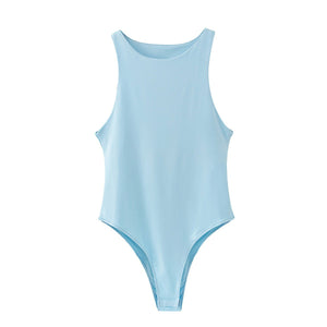 Ins style sexy tight - fitting vest female sleeveless bodysuit - Negative Apparel