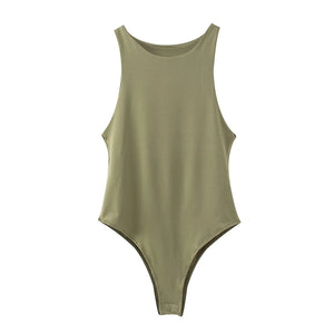 Ins style sexy tight - fitting vest female sleeveless bodysuit - Negative Apparel