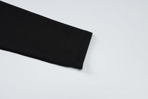 Irregular oblique shoulder pleated slim T-shirt top - Negative Apparel