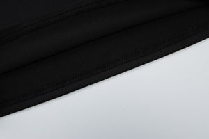 Irregular oblique shoulder pleated slim T-shirt top - Negative Apparel