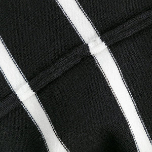 Knitted Sweater Pullover Contrast Color Striped Turtleneck Sweater - Negative Apparel