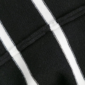 Knitted Sweater Pullover Contrast Color Striped Turtleneck Sweater - Negative Apparel