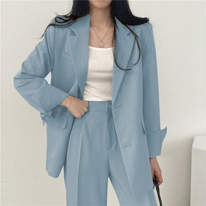 Korean style casual women office suit set - Negative Apparel