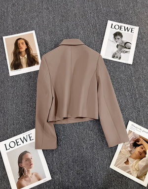 Korean style loose straight tube slim 2025 spring Office Jacket - Negative Apparel