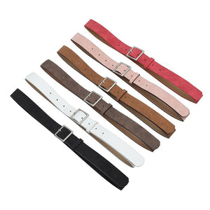 Korean style trendy square Japanese buckle belt women simple fashion all - match matte texture pu belt - Negative Apparel