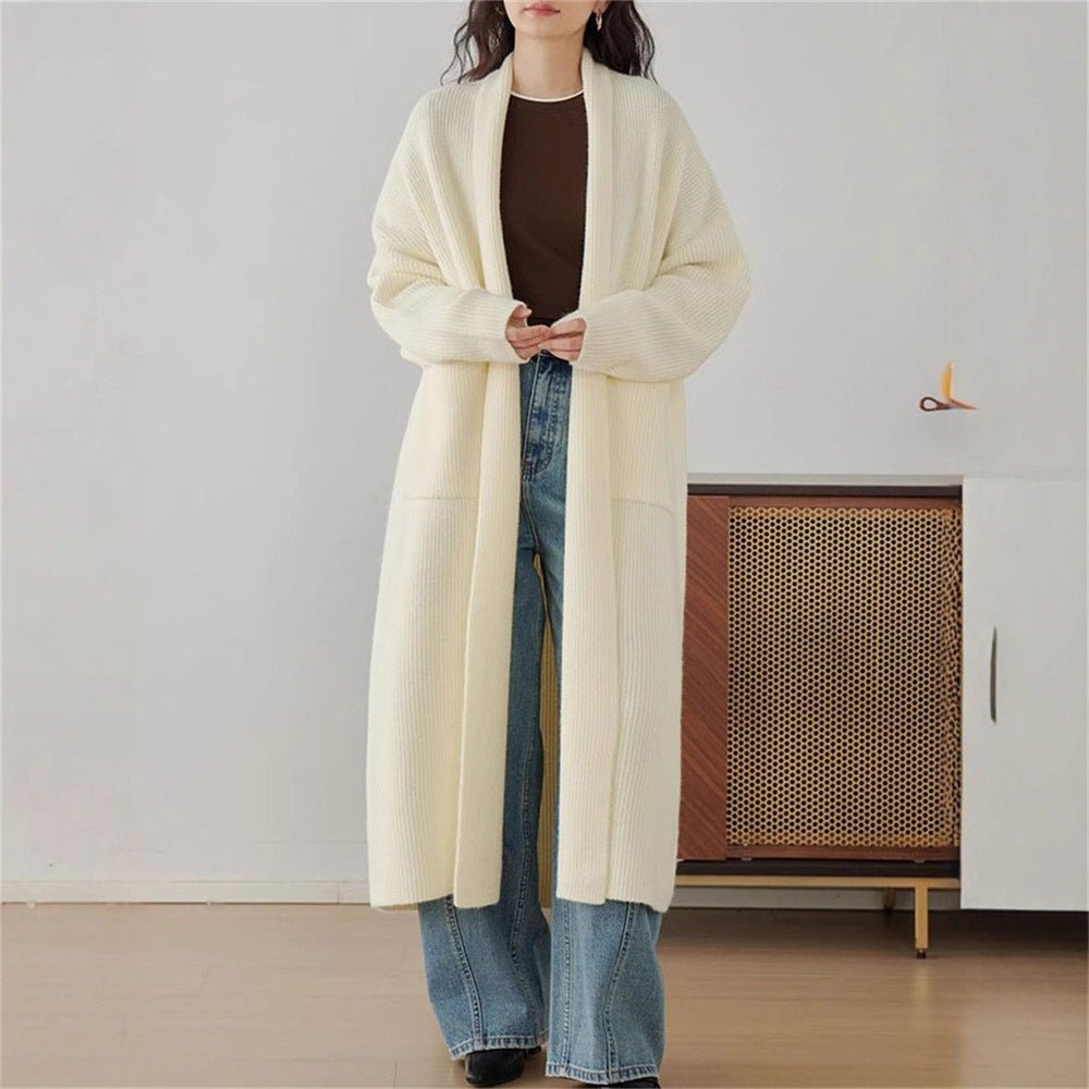 Korean winter new lazy wind loose thickened knitted cardigan - Negative Apparel