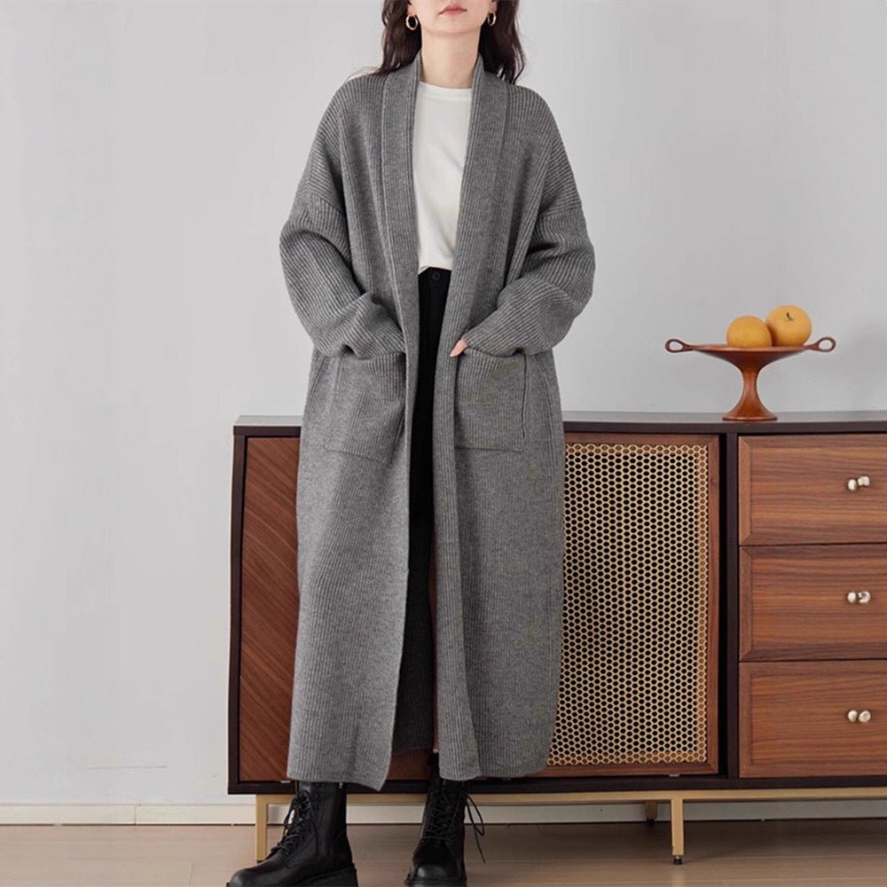 Korean winter new lazy wind loose thickened knitted cardigan - Negative Apparel