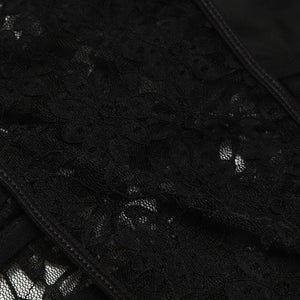 Lace mesh cross halter neck top diamond fishbone small vest - Negative Apparel