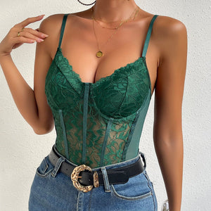 Lace slim fit backless bodysuit - Negative Apparel