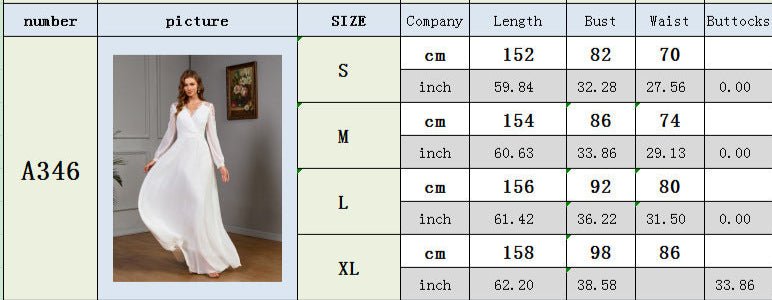 Lace stitching long waist noble evening dress chiffon wedding dress - Negative Apparel