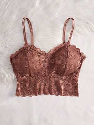 Lace Wireless Camisole Bra With Adjustable Straps Lingerie - Negative Apparel