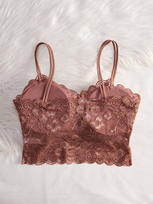 Lace Wireless Camisole Bra With Adjustable Straps Lingerie - Negative Apparel