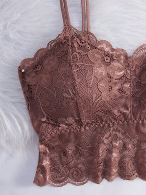 Lace Wireless Camisole Bra With Adjustable Straps Lingerie - Negative Apparel