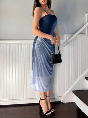 Ladies' Ombre Spaghetti Strap Summer Dress - Negative Apparel