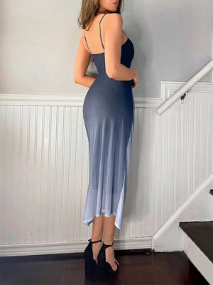 Ladies' Ombre Spaghetti Strap Summer Dress - Negative Apparel